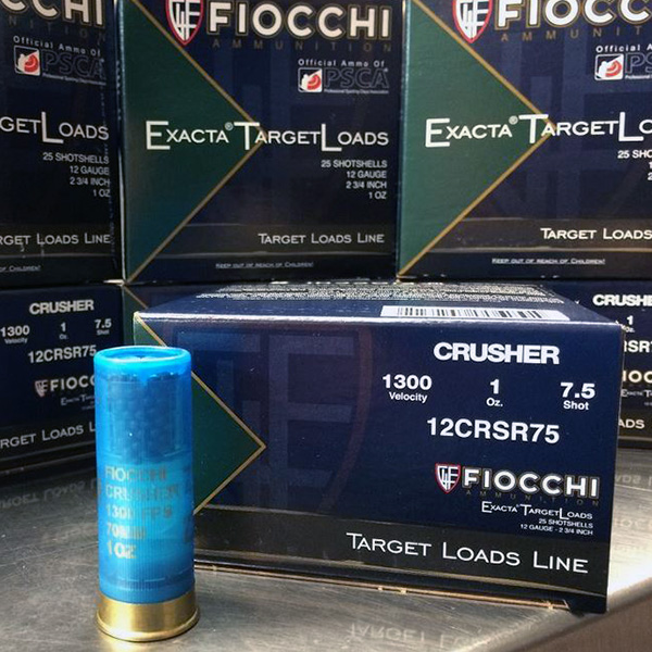 Fiocchi Exacta Target Crusher 12 ga #7.5 12CRSR75 25 rnd/box